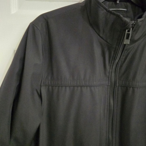 Calvin Klein Men's Water Resistant Coat Size L Black Mid-length Zip-Up - Picture 8 of 13
